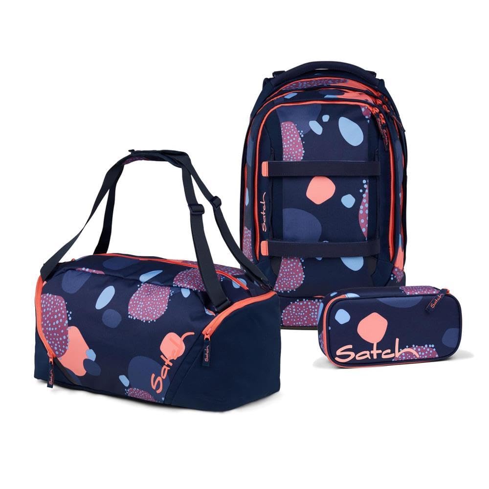 Schulrucksack-Set mit Schlamperbox & Sporttasche, Coral Reef