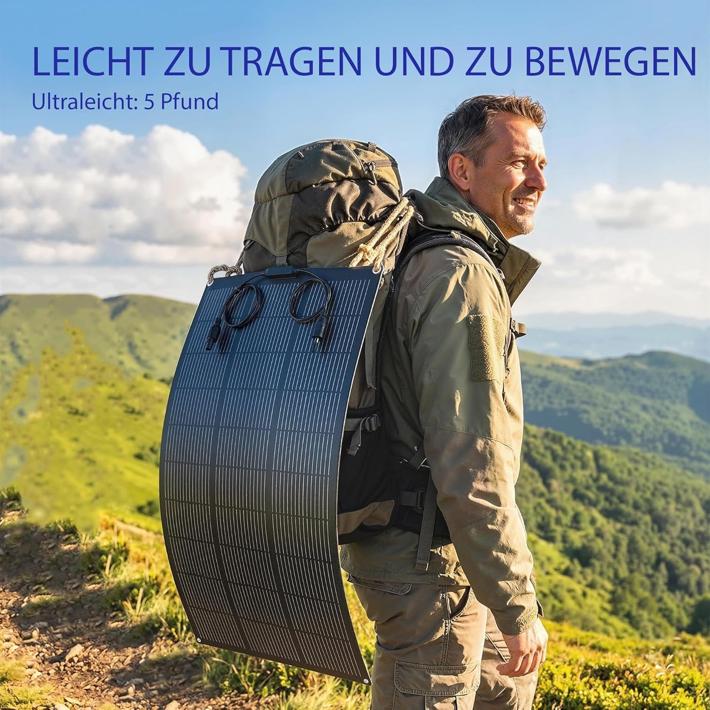 Tragbares Solarladegerät mit USB und LCD