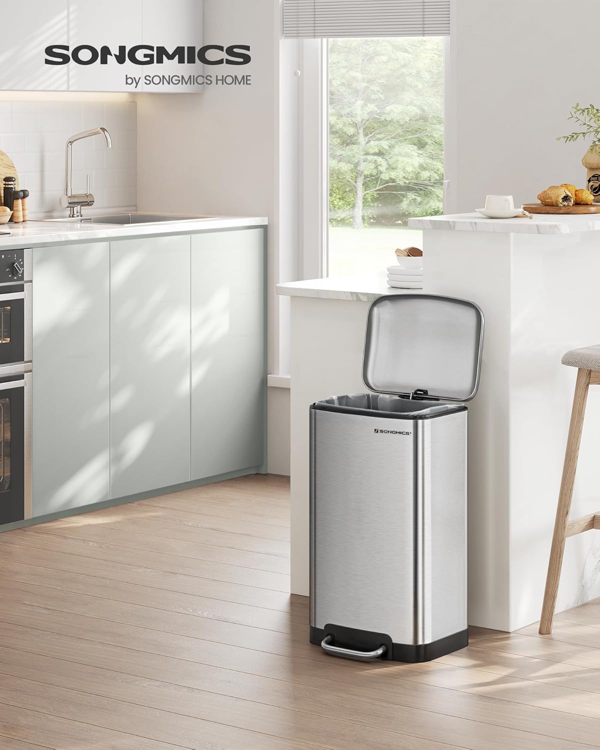 Treteimer LTB01L mit Softclose-Funktion, silbern