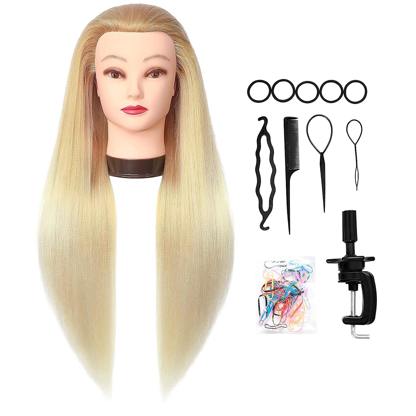 Frisierkopf mit Hochtemperaturfaser Haar, B