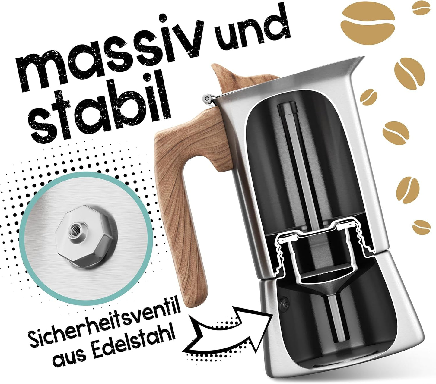 Espressokocher, 200ml (4 Tassen)