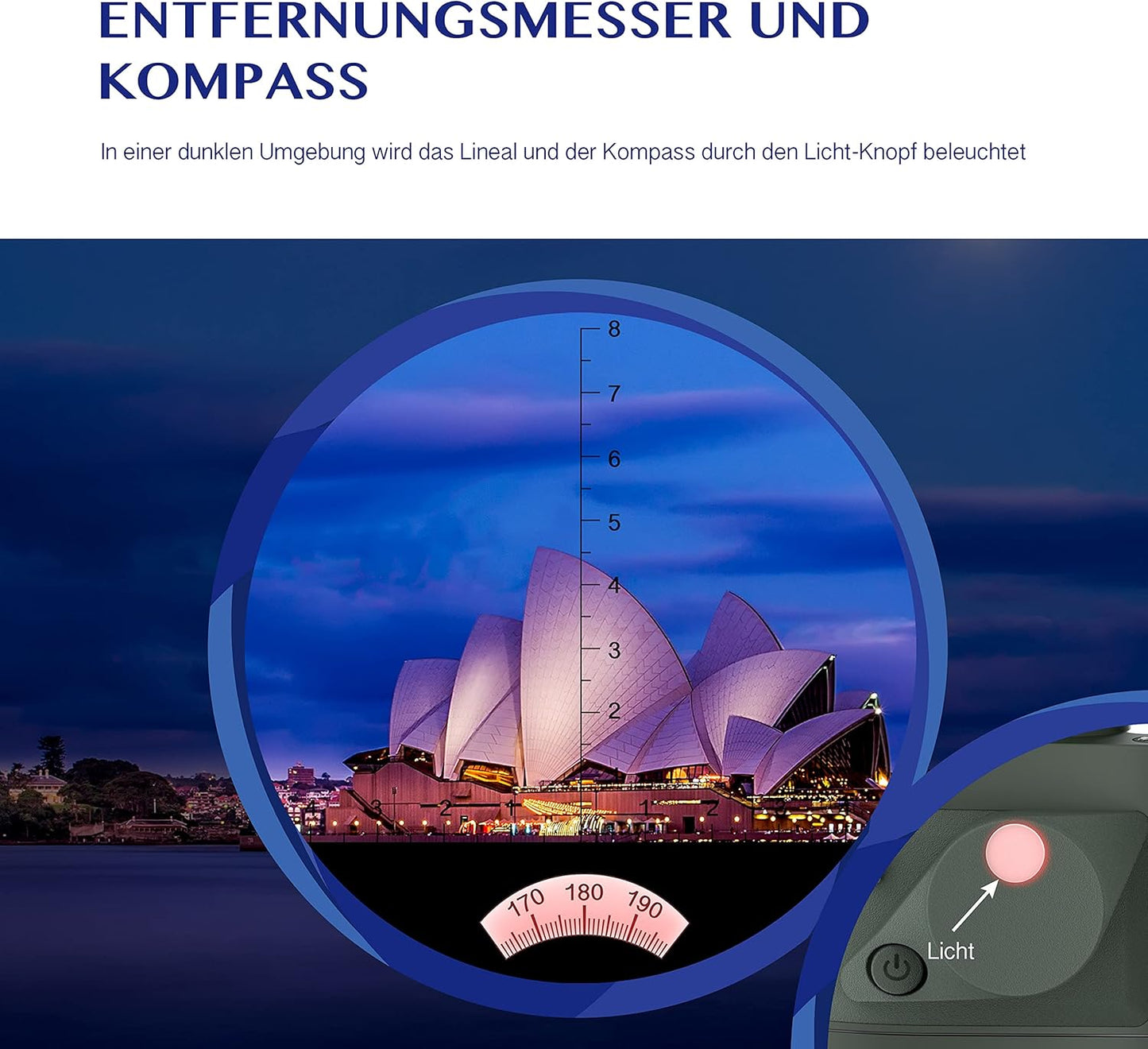 Fernglas mit Entfernungsmesser und Nachtsicht