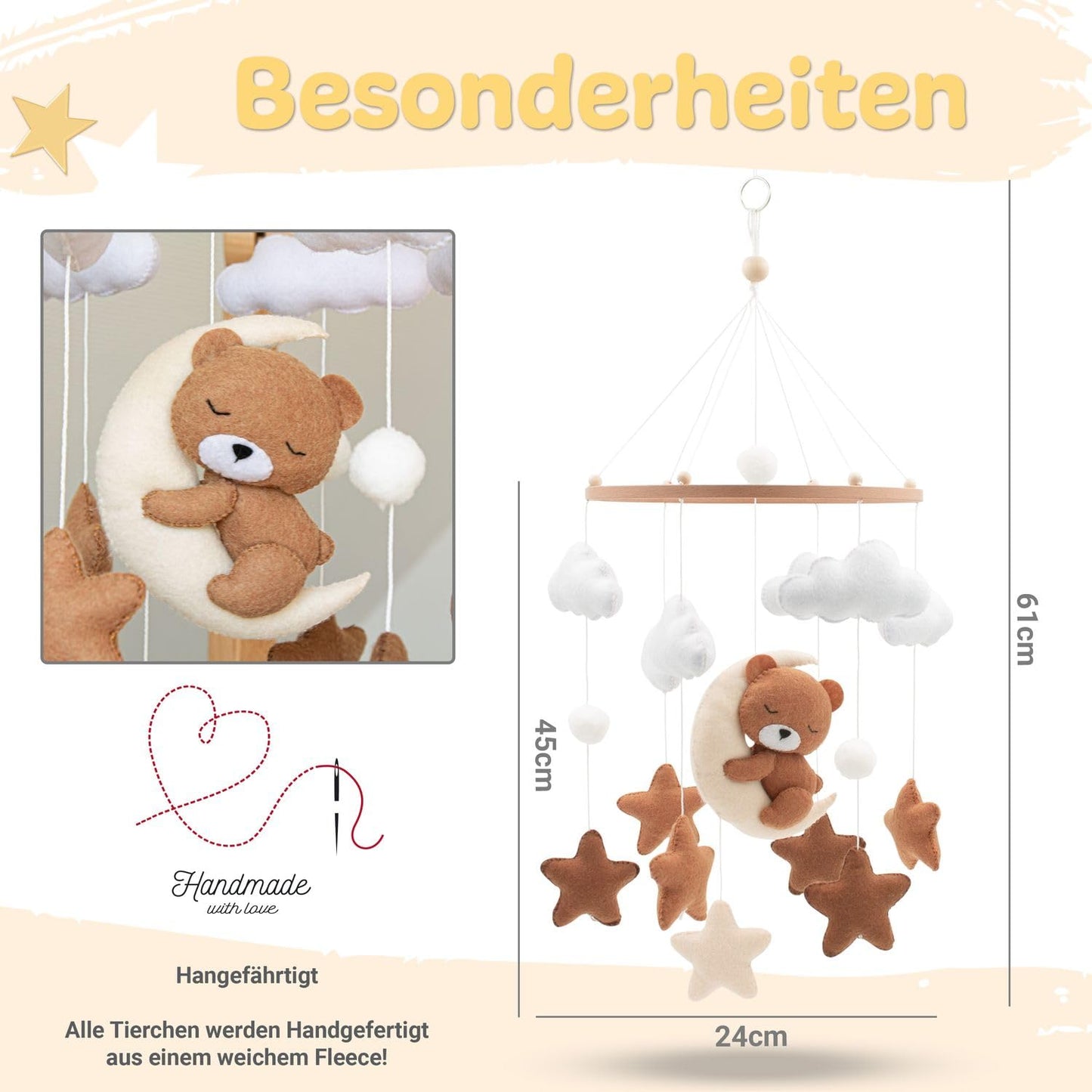 Babymobile schlummernder Bär, Bär 1