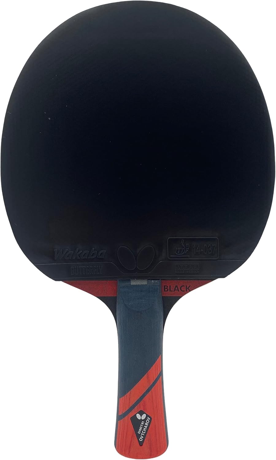 Dimitrij Ovtcharov Black Tischtennisschläger mit ITTF Belag & Tischtennishülle, Bundle mit Case DC1