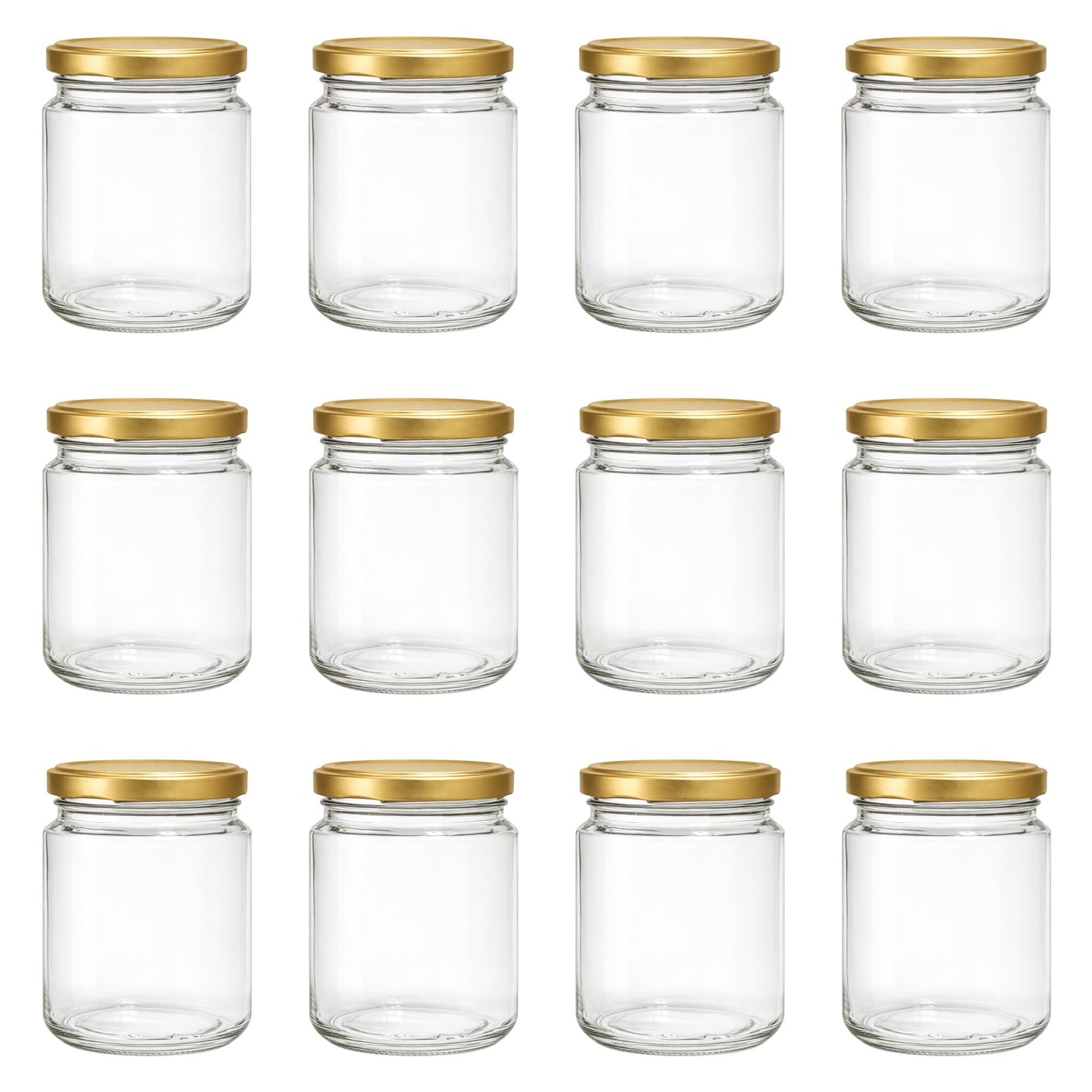 Einmachgläser-Set mit Schraubdeckel (12x 275 ml), 275 ml 12