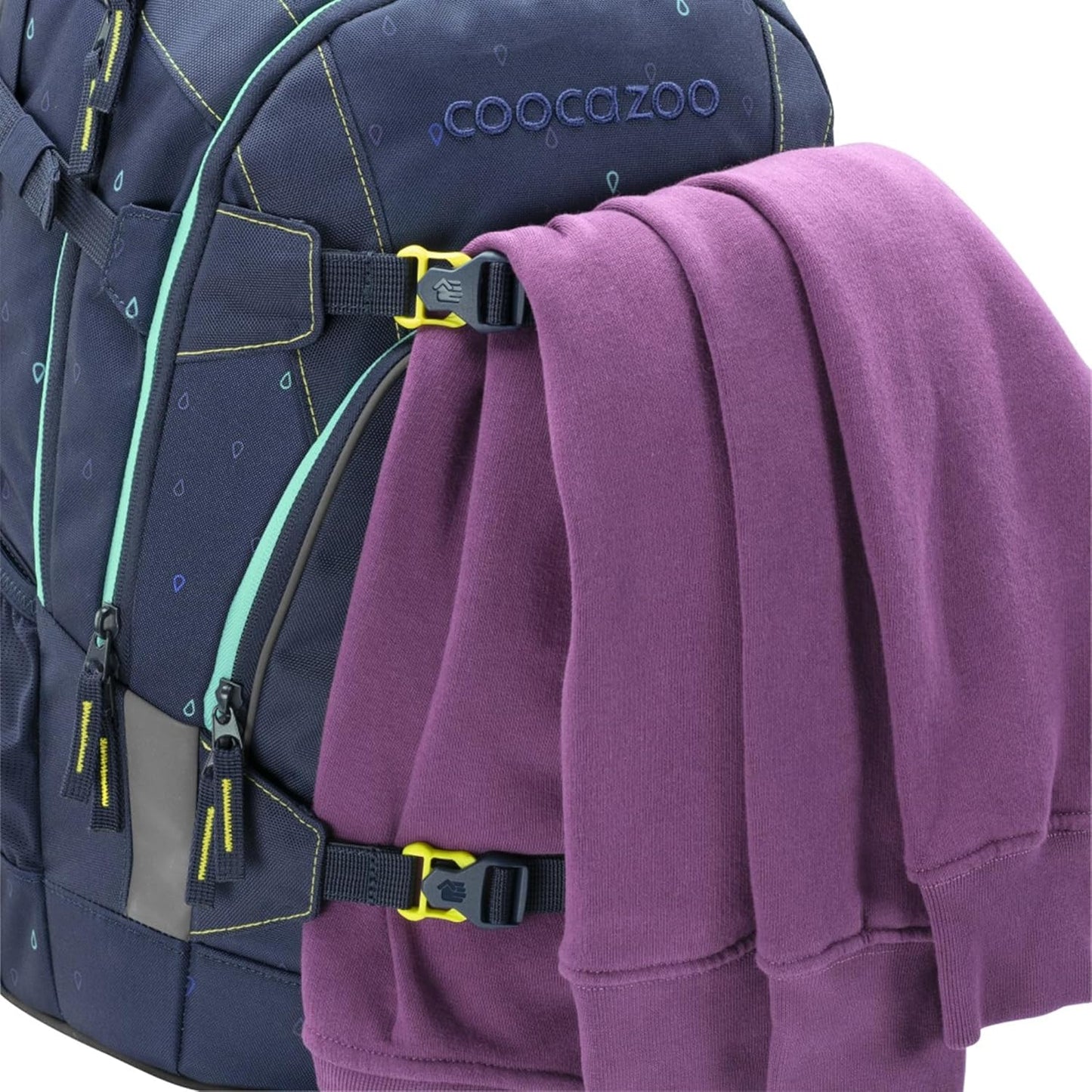 Ergonomisches Schulrucksack-Set Happy Raindrops, Happy Raindrops - Blau