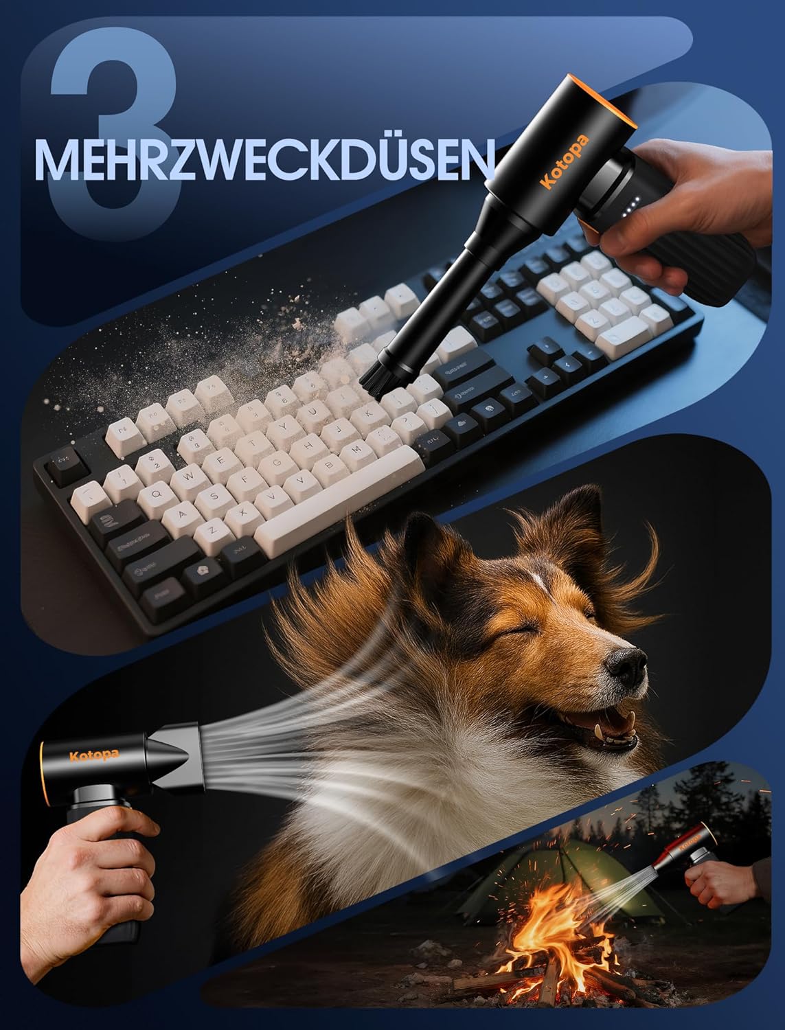 Elektrisches Staubgebläse, Schwarz