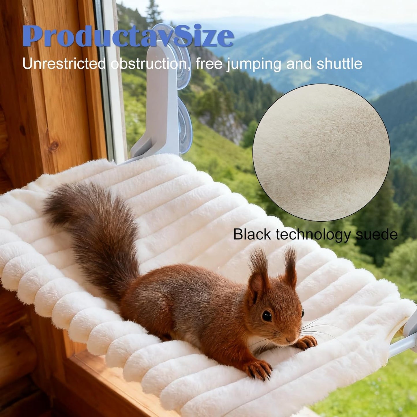 Katzen-Fensterhängematte mit Saugnapf