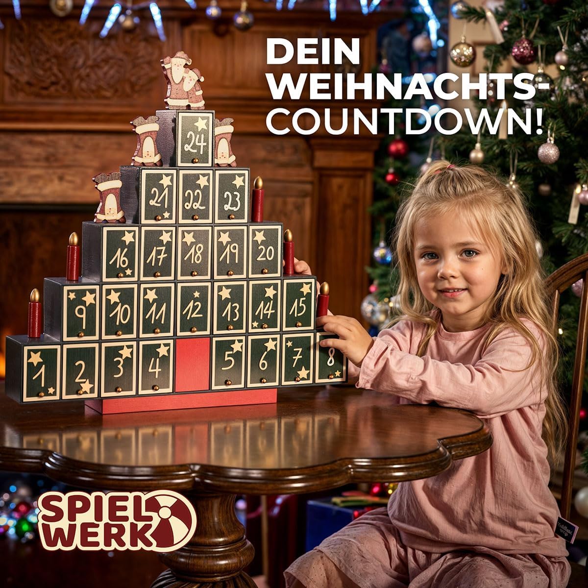 Wiederverwendbarer Adventskalender Tannenbaum (24 Türchen), Pyramid