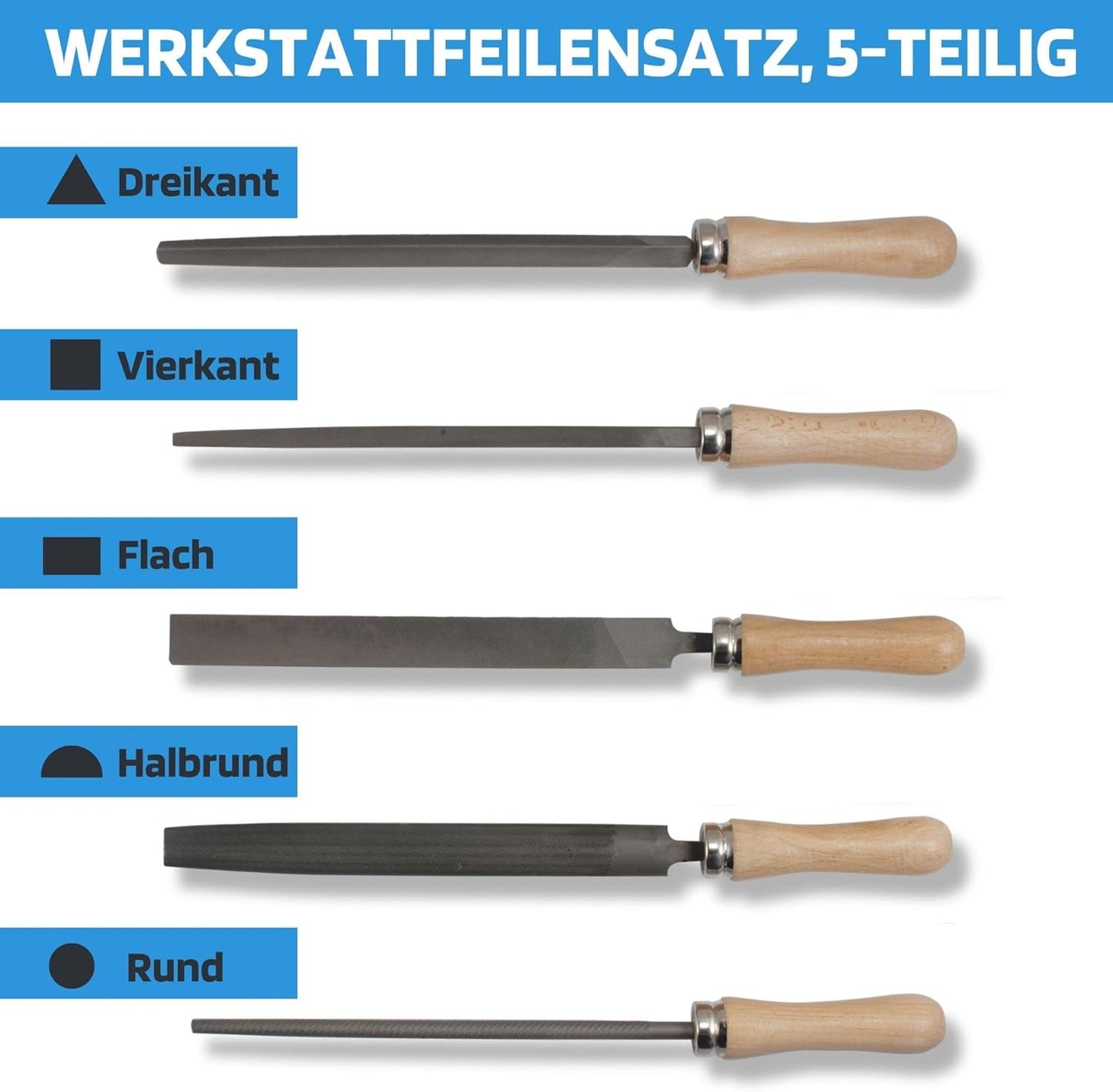 5-teiliger Werkstattfeilensatz 90902SB