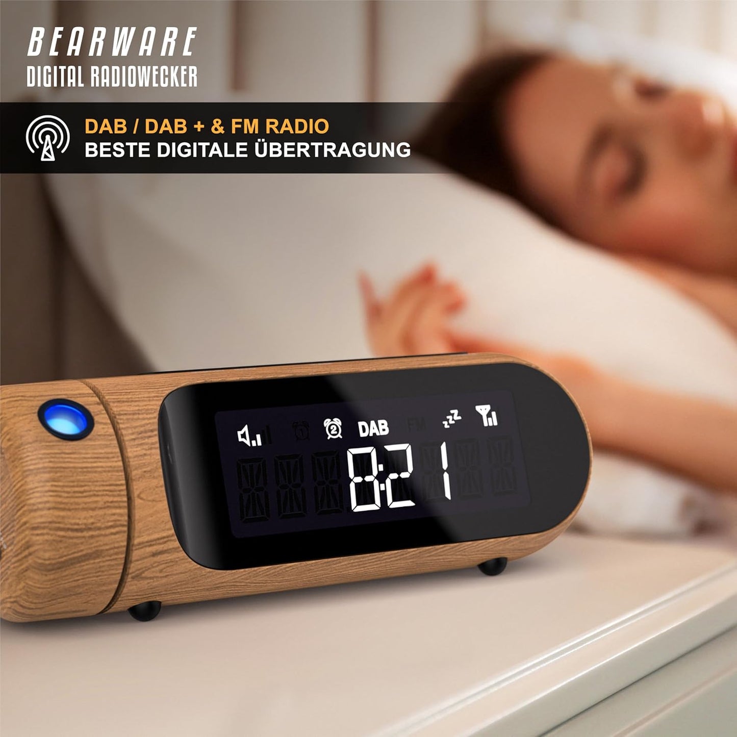 Digitaler DAB/DAB+ Projektionswecker mit Radio