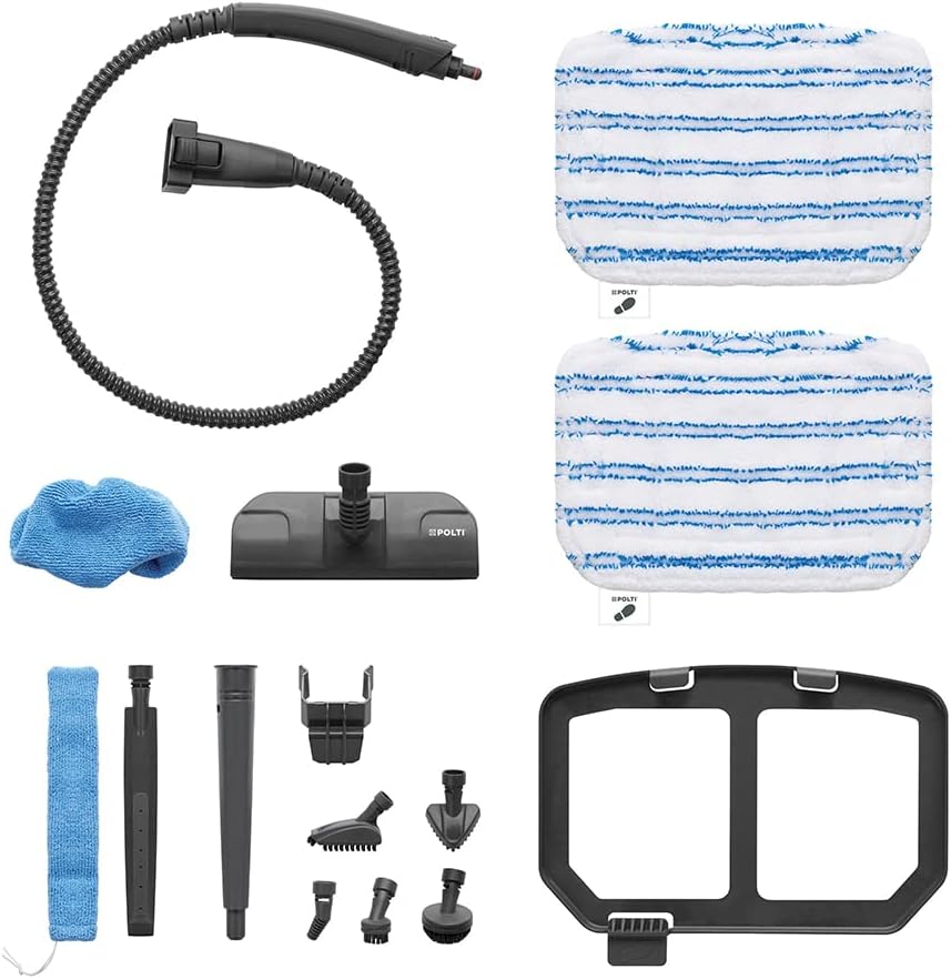 Dampfbesen SV610 und Handreiniger mit 15-teiligem Zubehör-Set