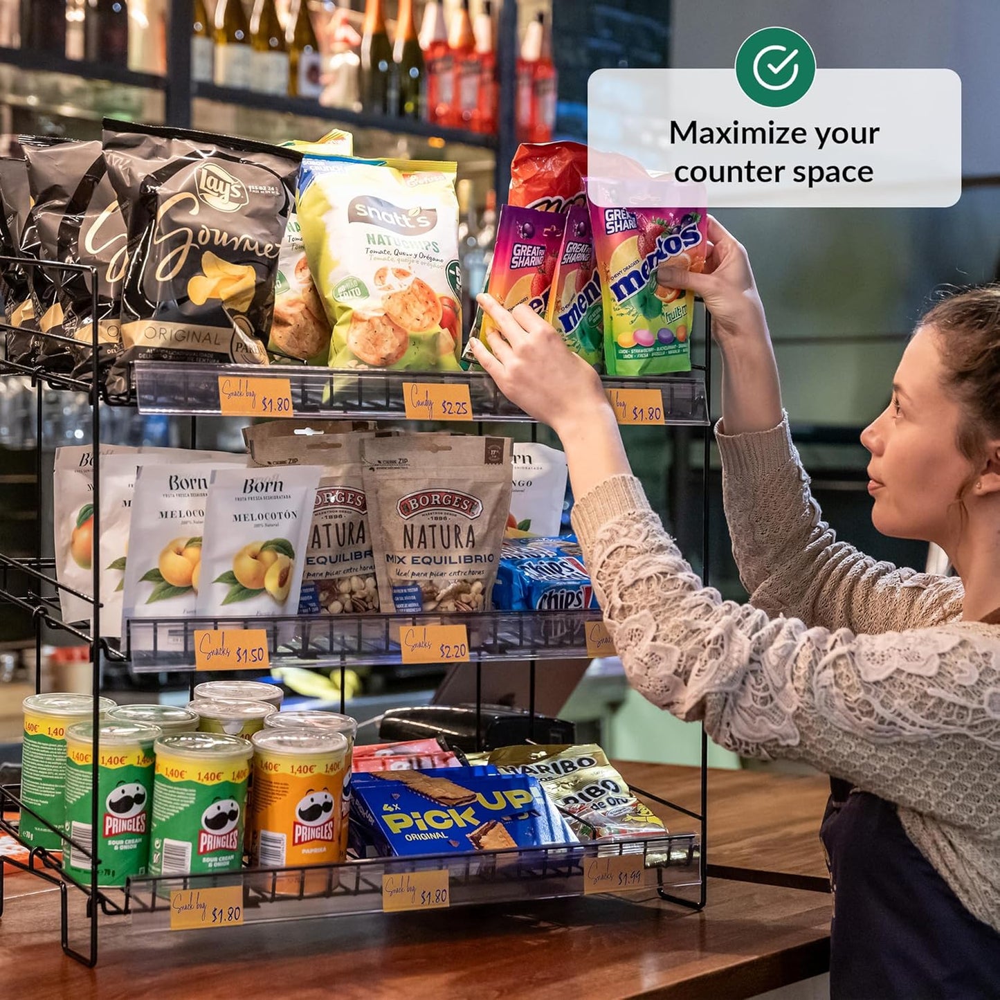 Regal-Organizer für Snacks und Süssigkeiten