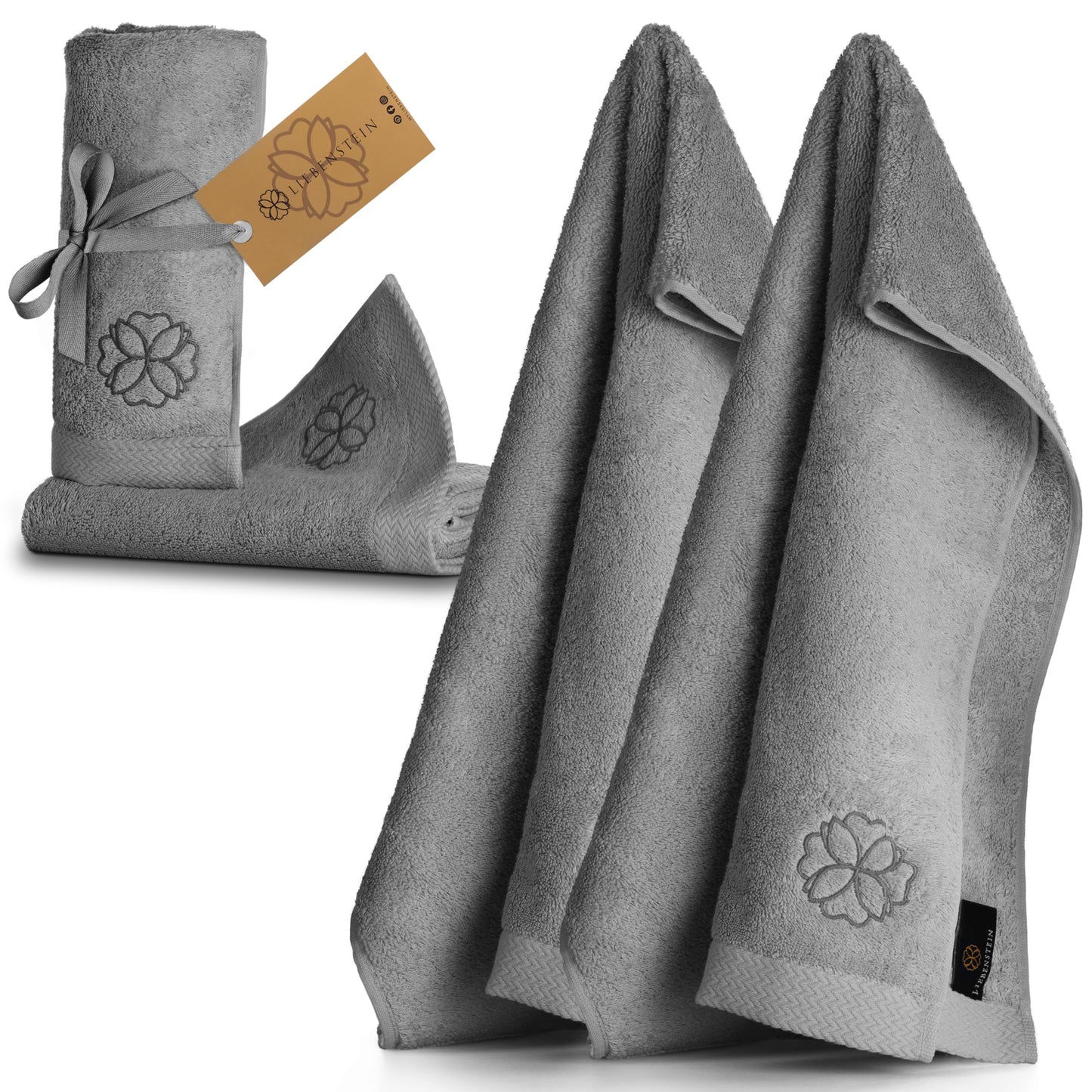 Handtuch 4er-Set, Anthrazit