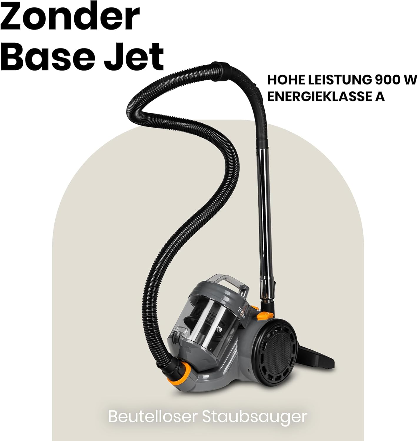 Zonder Base Jet - Beutelloser Zyklon-Staubsauger mit Turbobürste