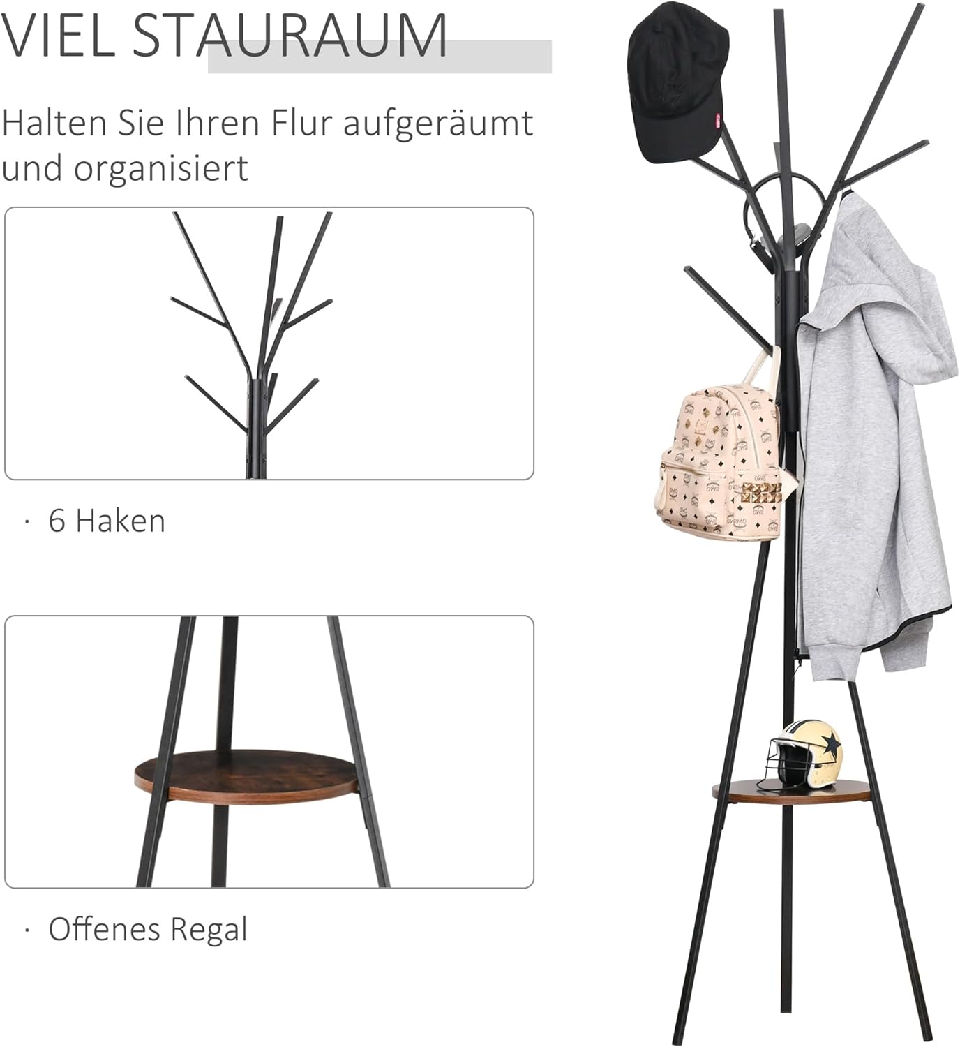 Garderobenständer, Braun
