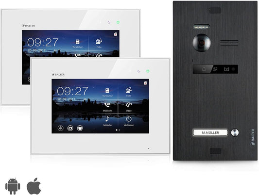 EVO Video Türsprechanlage mit Touchscreen, 2 Monitore Mit App