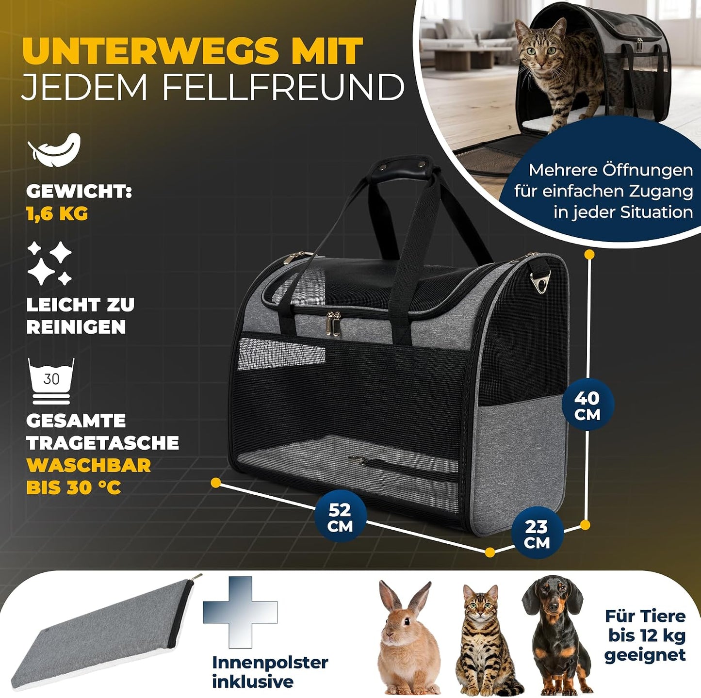 Transporttasche für Haustiere