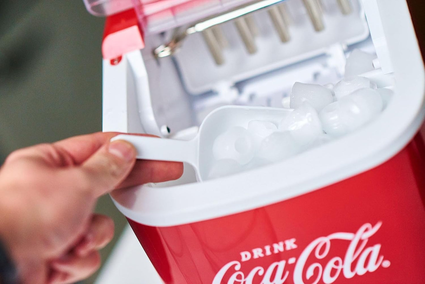 Coca Cola Retro SEB-28 CC Eiswürfelbereiter, 10 kg pro 24 h - Rot