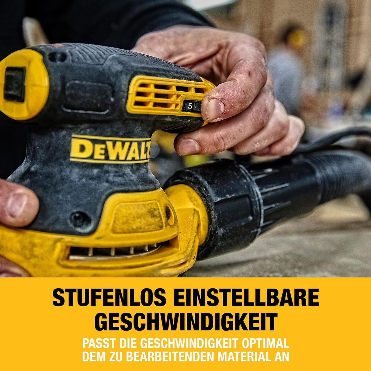 Exzenterschleifer DWE6423 mit Vibrationsdämpfung (280 W), Single