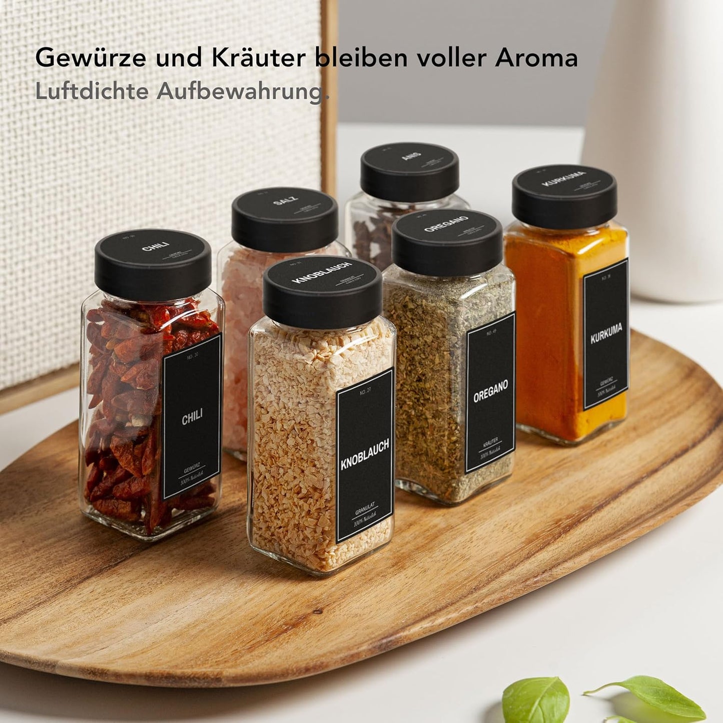 Gewürzgläser Set, Obsidian Black
