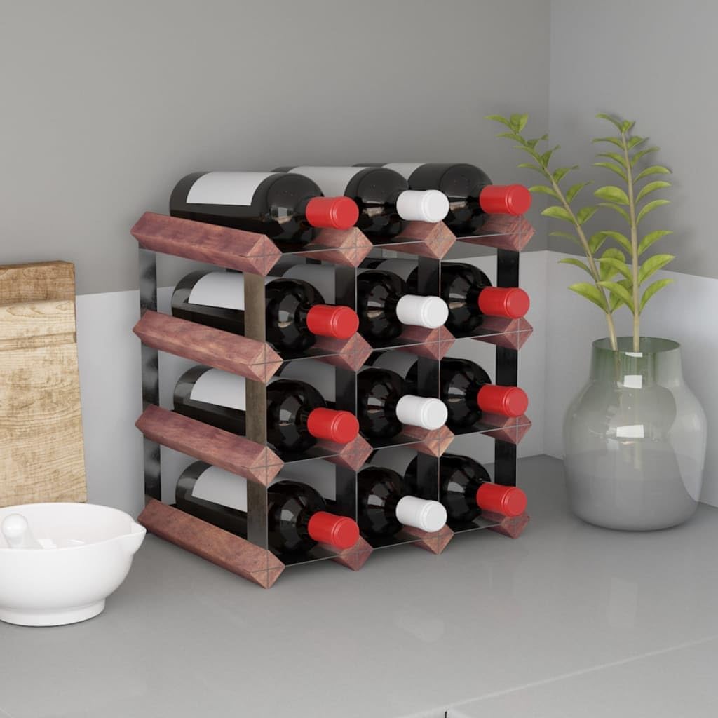 Weinregal für 12 Flaschen, Braun