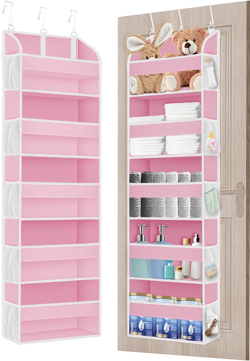 Tür-Hängeorganizer (2 Stück), 2 Stück Rosa
