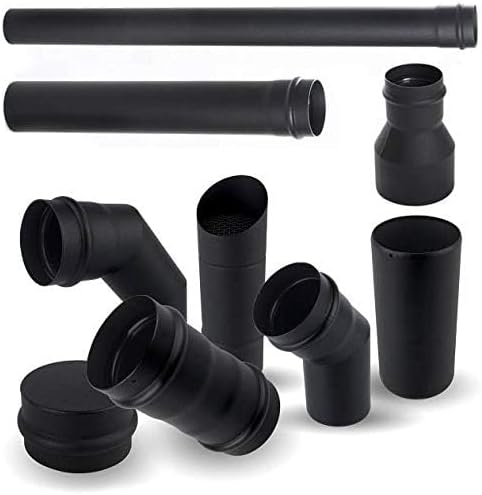 Pelletrohr-Set mit Enddeckel Typ A (DN 80mm), Enddeckel Typ A