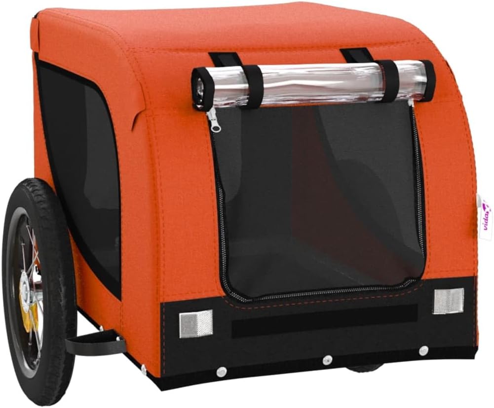 Hunde-Veloanhänger, 53 x 124 x 53 cm Orange