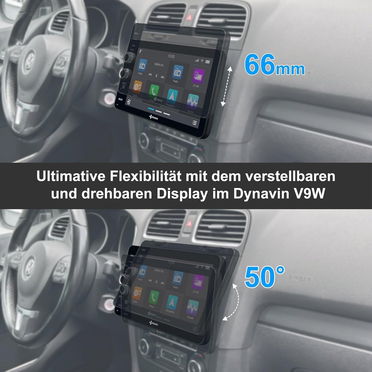 Android Autoradio Navi mit Carplay & DAB+ 9 Zoll