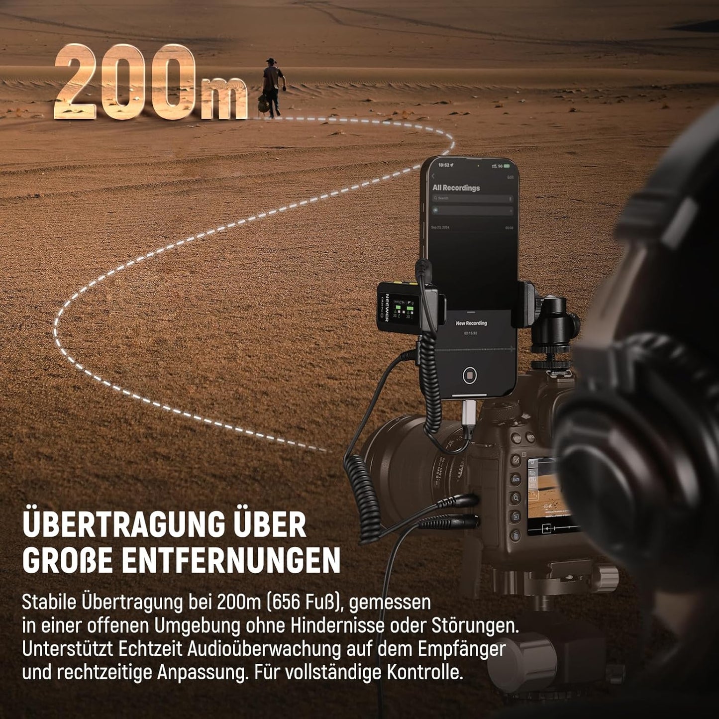 CM28 PRO Drahtloses Lavalier Mikrofon, CM28 Pro mit Reinigungstuch