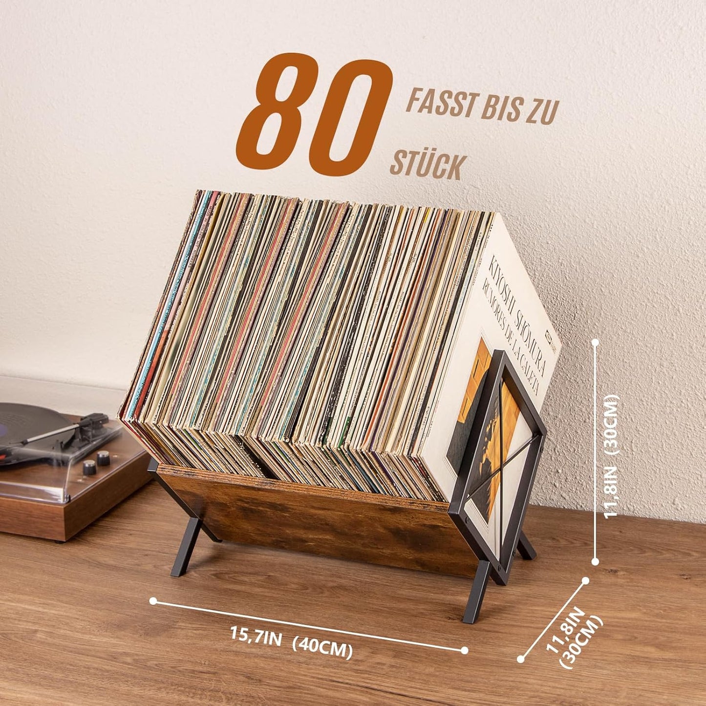 Schallplattenständer für 80 LPs