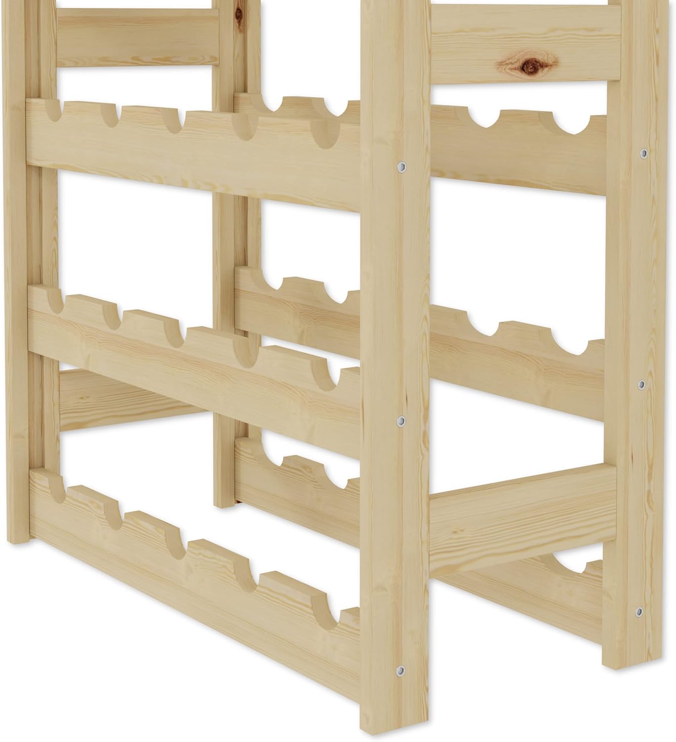Weinregal für 30 Flaschen, Natur RW-1-30, 86 x 53 x 25, 6 liegen, für 30 Flaschen