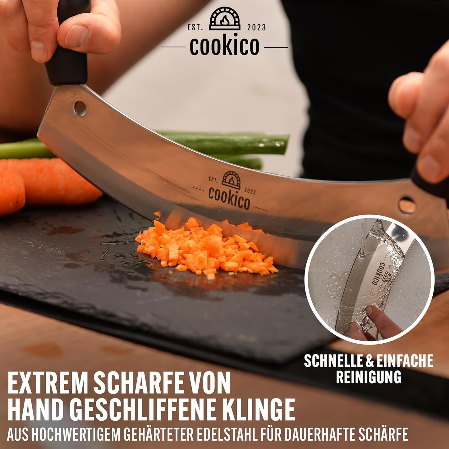 Pizzaschneider mit ergonomischen Handgriffen & Klingenschutz
