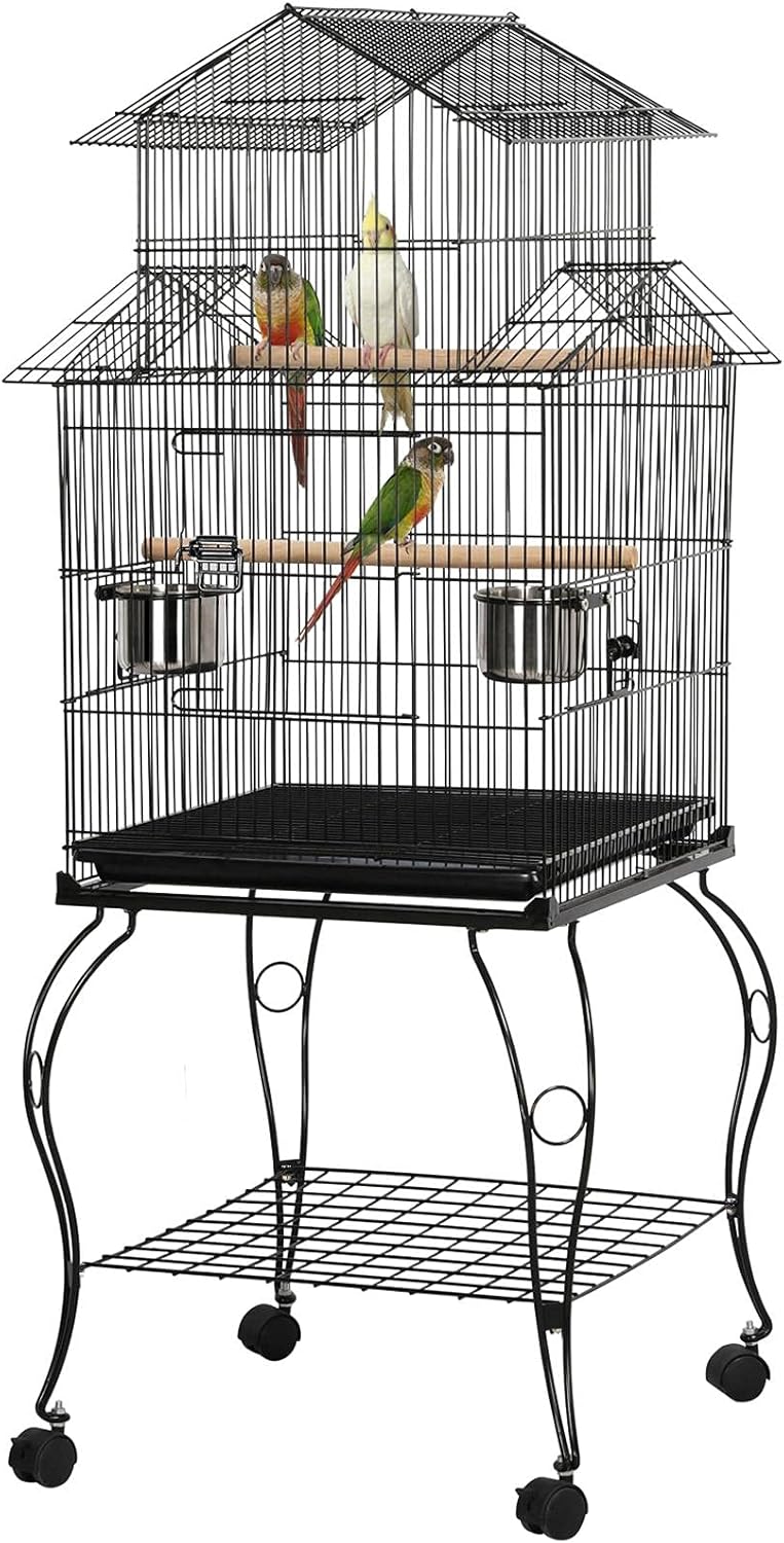 Vogelkäfig mit Ständer für Papageien und Sittiche