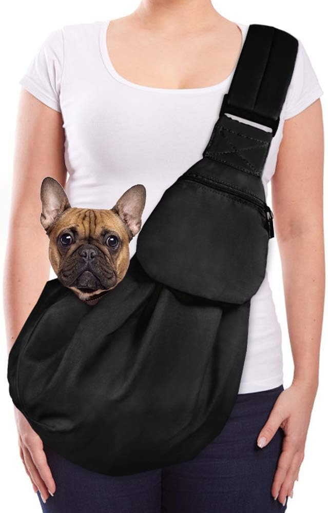 Tragetuch für Haustiere, Schwarz Für Haustiere mit einem Gewicht von 2,7 - 5,4 kg