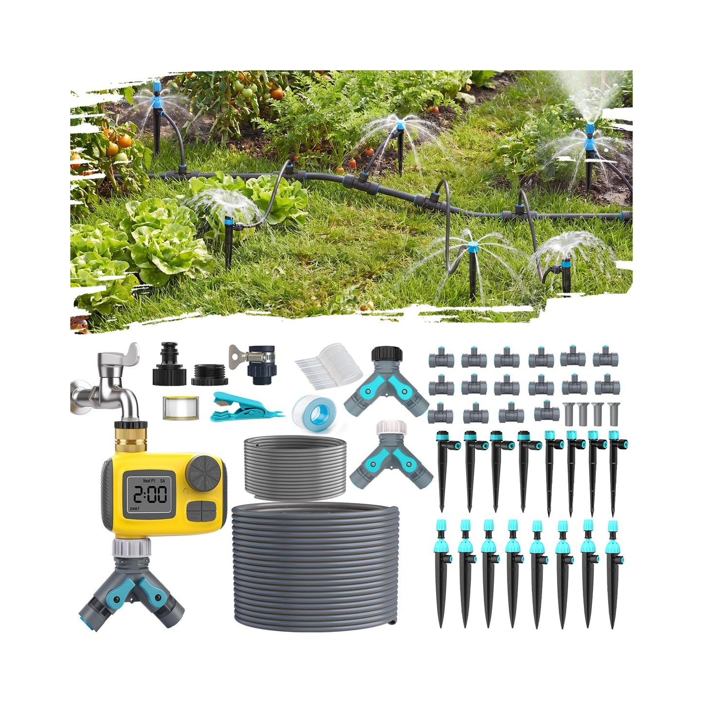 Automatisches Gartenbewässerungssystem mit LCD-Display