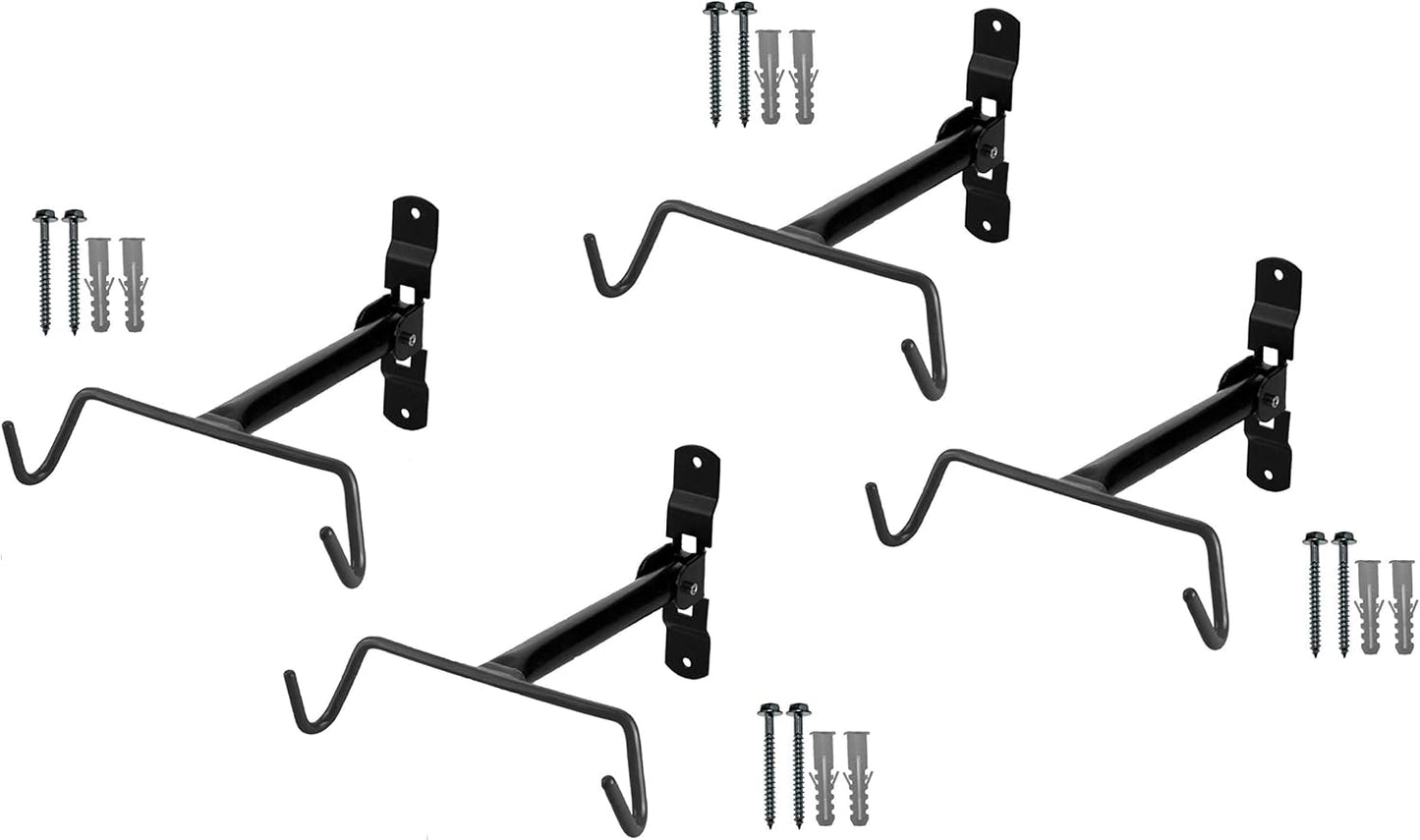 Klappbarer Velo-Wandhalter (4 Stück), C) 4x Schwarz / Schwarz