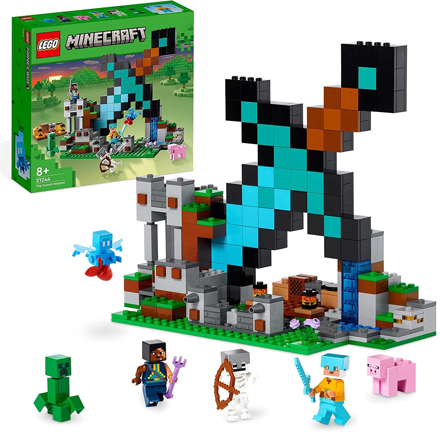 21244 Minecraft Der Schwert-Aussenposten, Konstruktionsspielzeug, Single