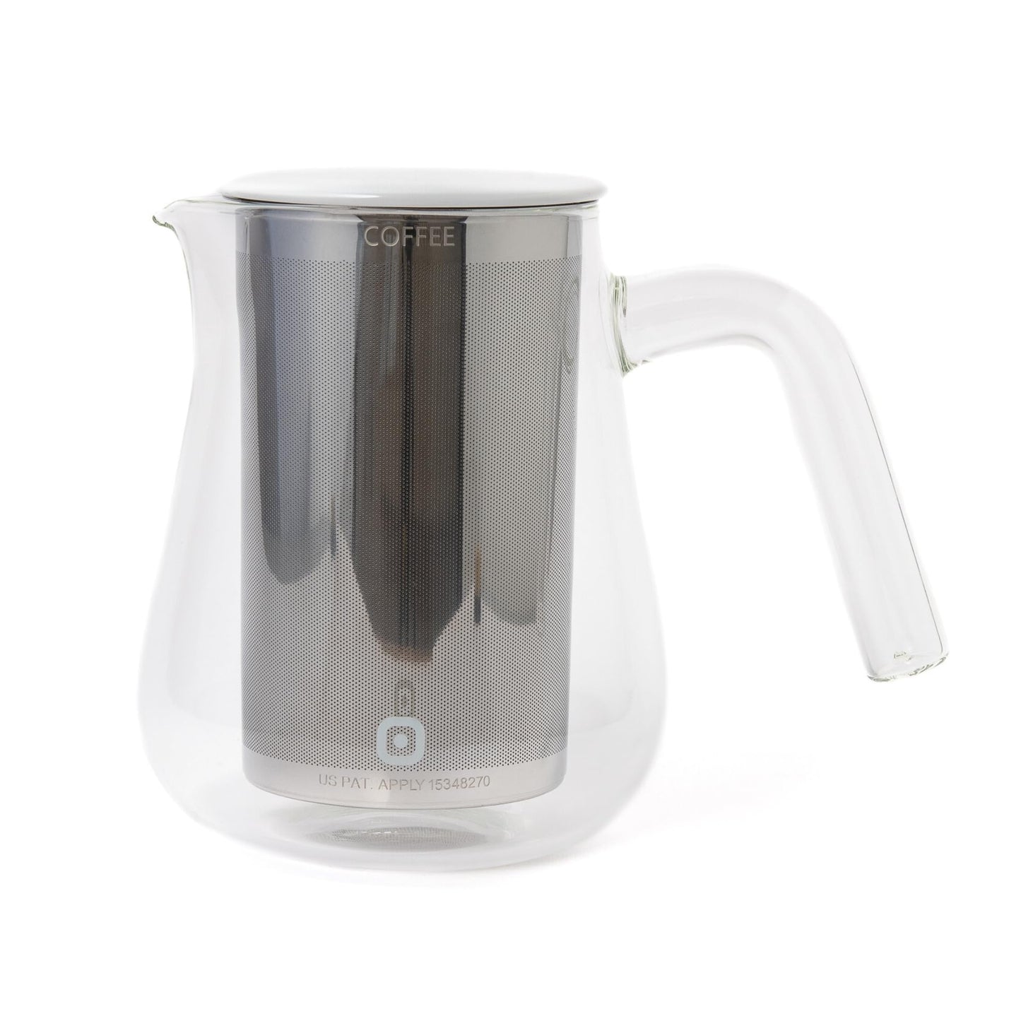 Glas Kaffeekanne mit Filter 1,0l (4-5 Tassen), Clear 1,0 Liter
