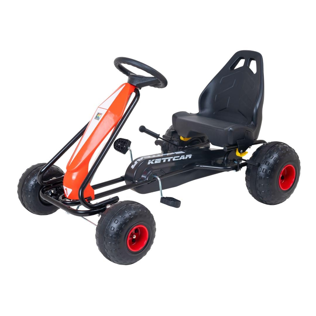 Kettcar Turbo Go-Kart mit Handbremse, Rot