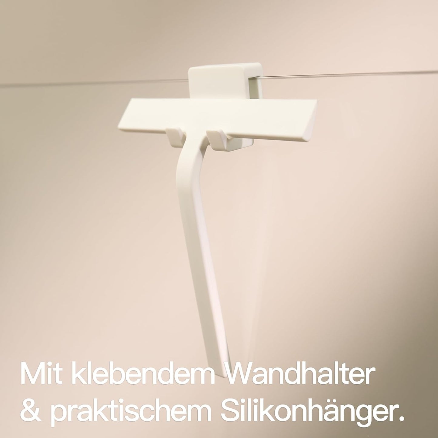 Duschabzieher ohne Bohren, Weiss 23 cm
