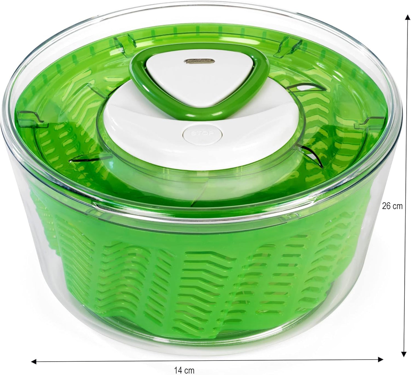 Easy Spin 2 Salatschleuder mit Aquavent Technologie, Grün / Acryl, Gross, Easy Spin 2