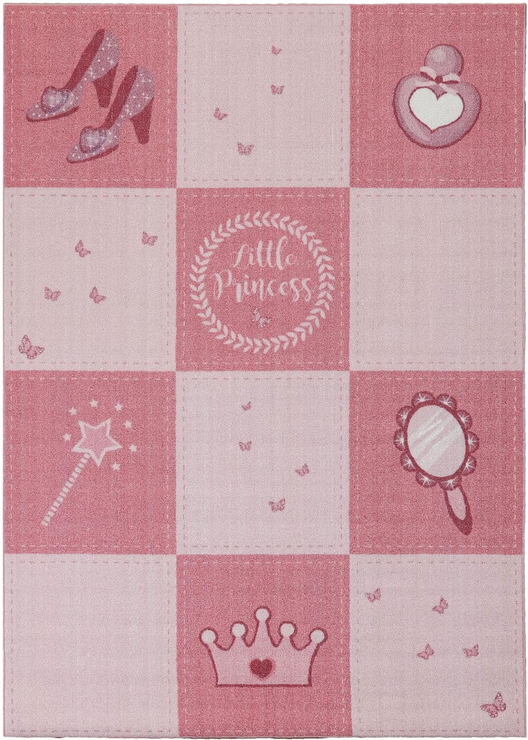 Kinderteppich Prinzessin-Design, 100 x 150 cm (Rechteckig) Pink-2