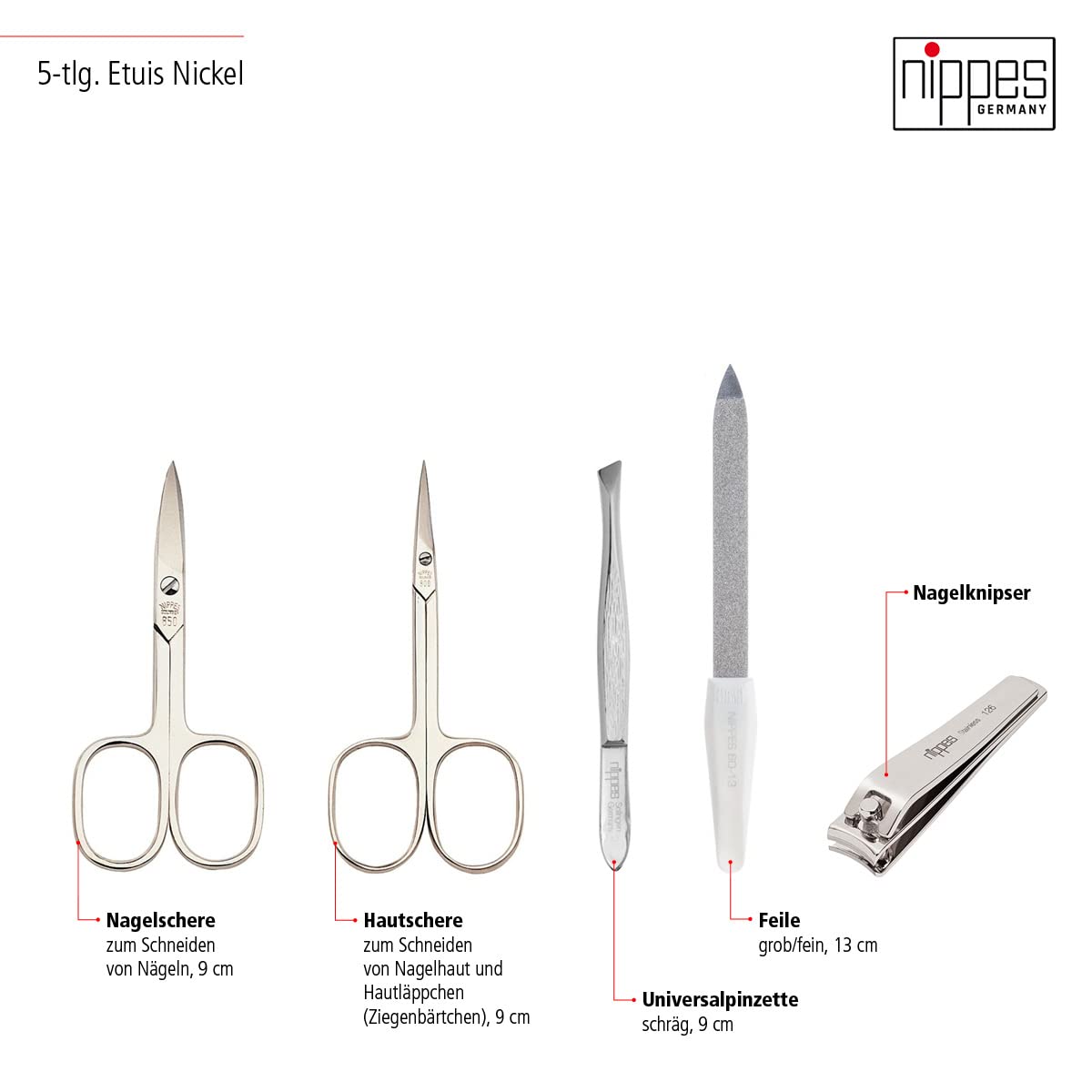 5-teiliges Maniküre-Set, 5-teilig