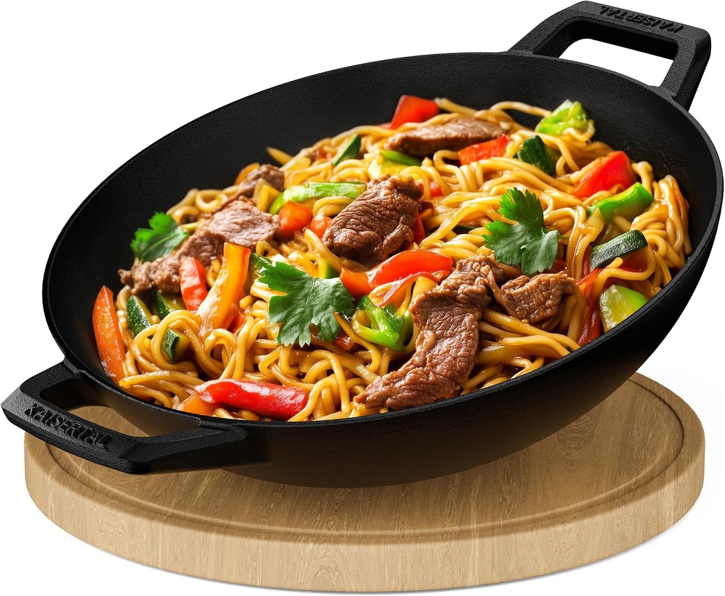 Wok Pfanne, Schwarz - Ohne Deckel