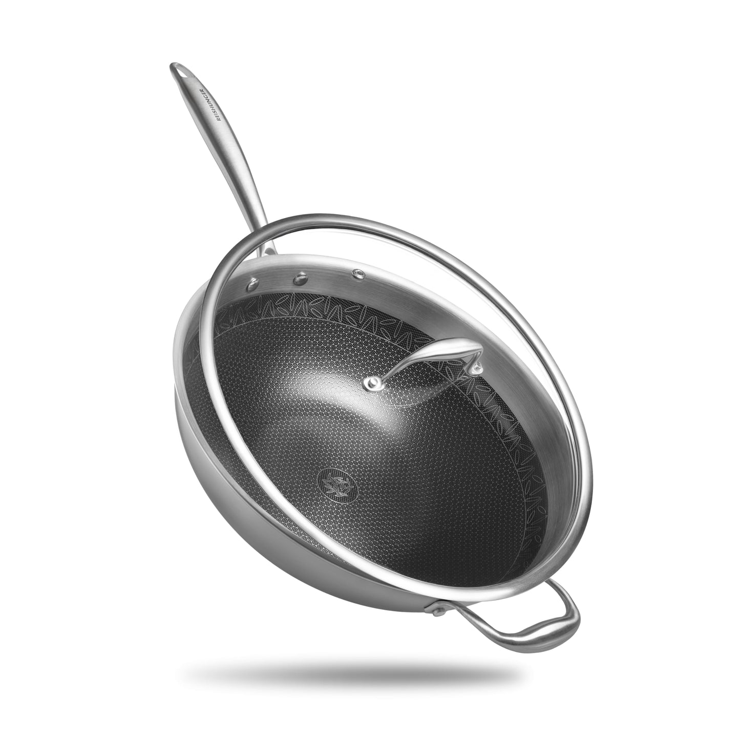 Edelstahl Wok, Wok 32 cm NEU