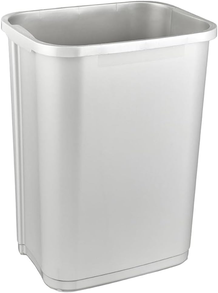 Mülleimer Swantje mit Schwingdeckel, Hell-Silber 25 L