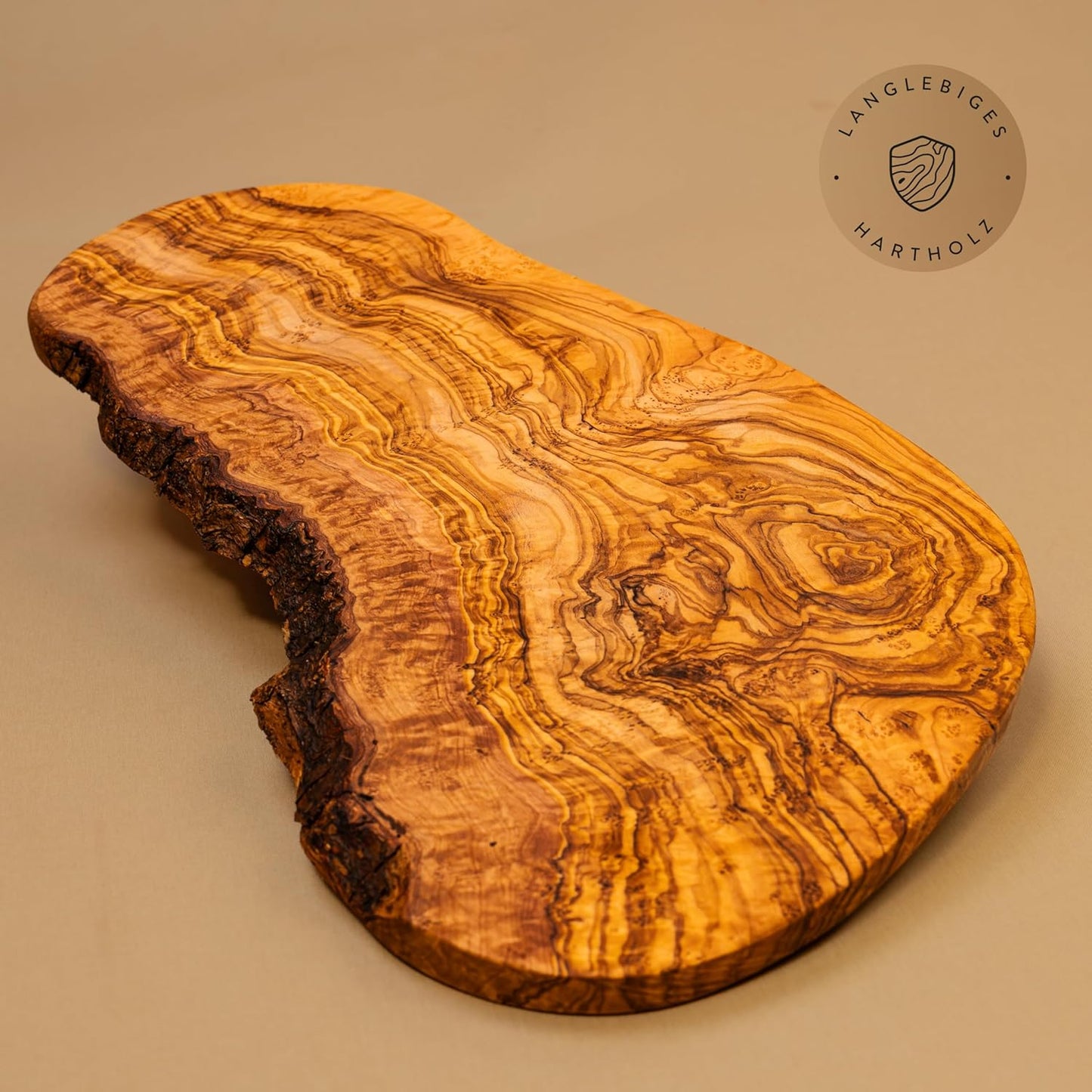 Schneide- und Servierbrett aus Olivenholz, 45 x 23 cm, 45L x 23B cm