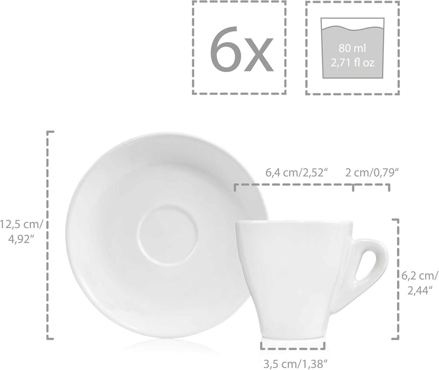 Espressotassen Set New Port, Espressotassen 12 Tlg.